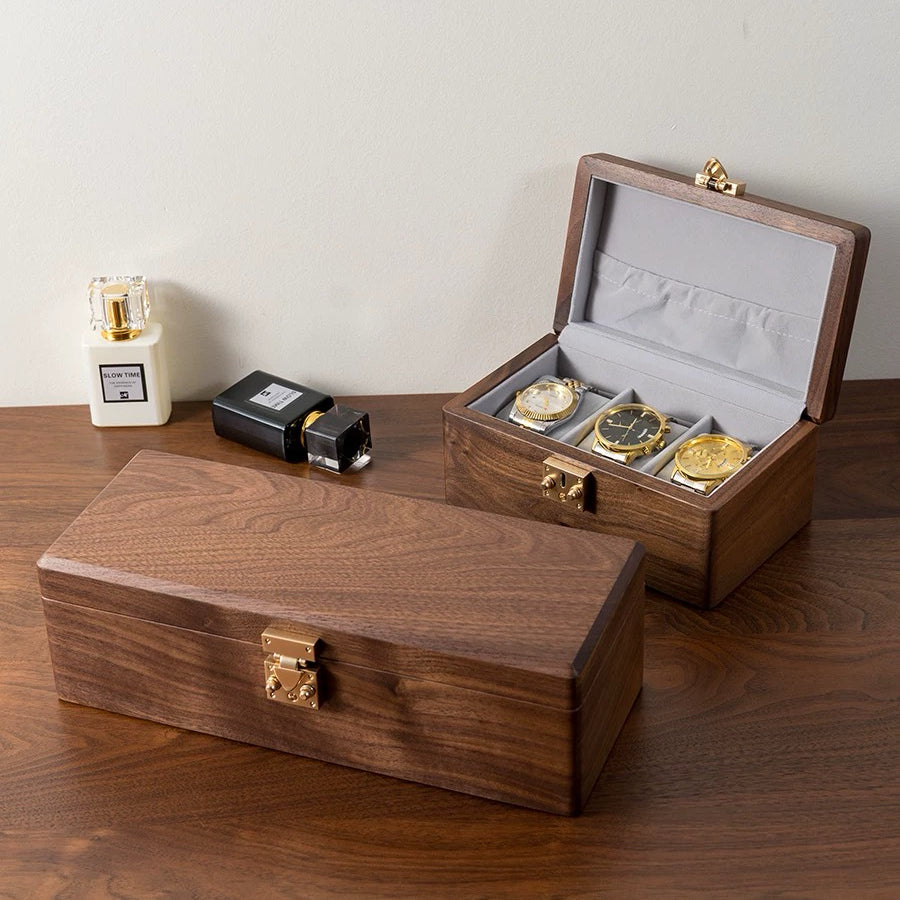 Rerlaur Minimalist Walnut Watch Storage Case