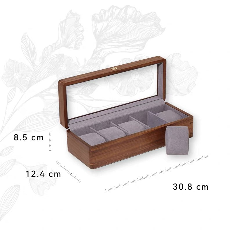 Rerlaur Winston Minimalist Walnut Watch Storage Case