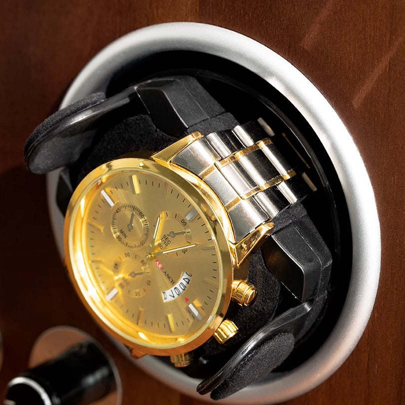 Rerlaur Teck Walnut Automatic Watch Winder