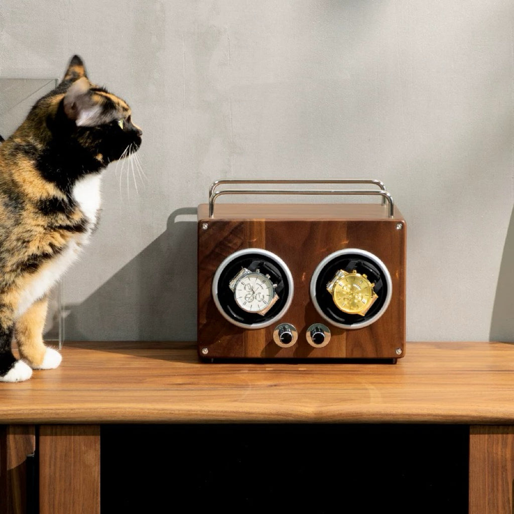 Rerlaur Teck Walnut Automatic Watch Winder