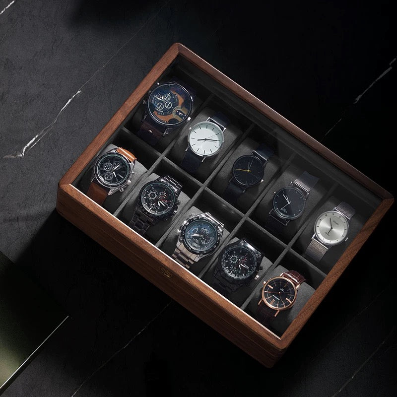 Rerlaur Winston Minimalist Walnut Watch Storage Case
